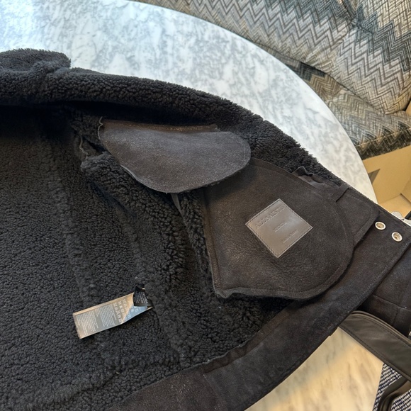 ALL SAINTS Shearling/Sheepskin Coat - Picture 8 of 10